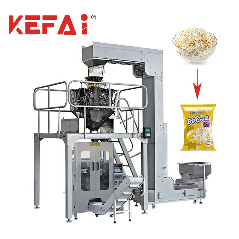 מכונת אריזת פופקורן עם משקל רב ראש של KEFAI